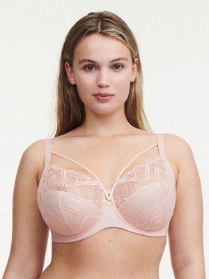 Pink Chantelle Graphic Support Lace Full Coverage Women Unlined Bra | WPD3640SH