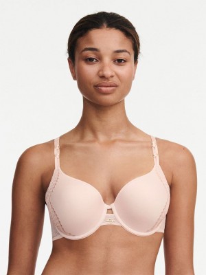 Pink Chantelle Mystic Dream Smooth Custom Fit Women T-Shirt Bra | BNH383HT