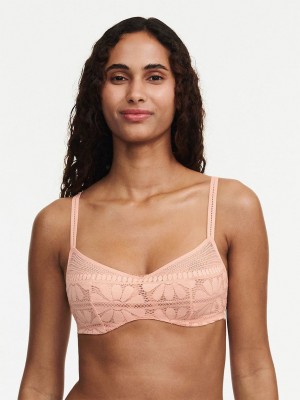 Pink Chantelle Sofie Lace Underwire Women Bras | OUA4099FL