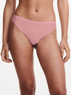 Pink Chantelle SoftStretch Women Thong Panty | SZR7618EM