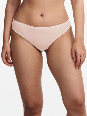 Pink Chantelle SoftStretch Women Thong Panty | KFF1095XZ