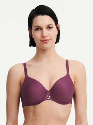 Purple Chantelle Graphic Support Full Coverage Custom Fit Women T-Shirt Bra | LAR1317IN