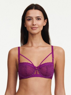 Purple Chantelle Monogram Demi Women Unlined Bra | LPH7611AH