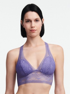 Purple Chantelle Ondine Wireless Women Bras | DHT4932LG