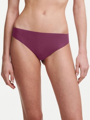 Purple Chantelle SoftStretch Women Thong Panty | OAT4643AL