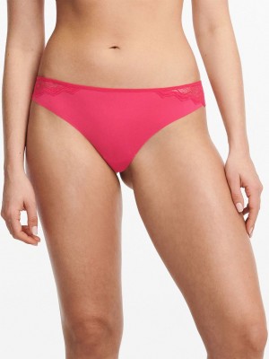 Red Chantelle Georgia Women Thong Panty | CIB1719KA