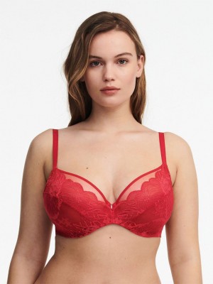 Red Chantelle Midnight Flowers Underwire Women Bras | UWD7078AF