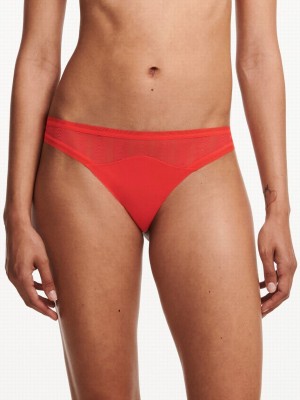 Red Chantelle Romane Women Thong Panty | LBS6114VZ