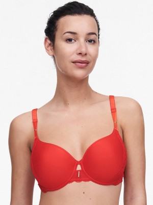 Red Chantelle Waltz Memory Foam Women Bras | TKS6667VO