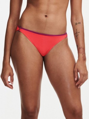 Red Orange Chantelle Authentic Swim Women Bikini Bottoms | LAO4939WM