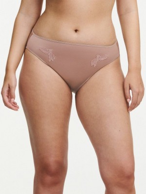 Rose Brown Chantelle Hedona Women Bikini Bottoms | IZL2731VS