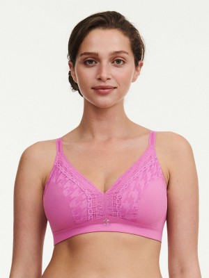 Rose Pink Chantelle Impression Full Support Wireless Women Bras | YCY852RV