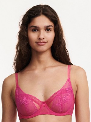 Rose Red Chantelle Maddie Demi Women Bras | MDS9620RQ