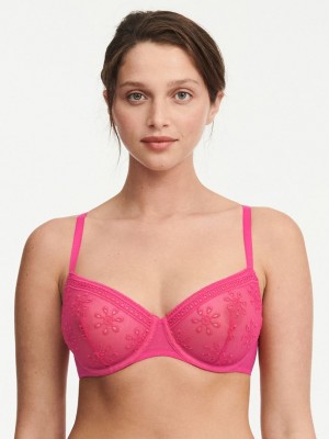 Rose Red Chantelle Prisca Underwire Women Bras | ZER9713JE