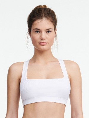 White Chantelle Cotton Comfort Women Bralettes | KPX5838SB