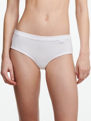 White Chantelle Cotton Comfort Women Hipster Panty | CXZ8597RQ