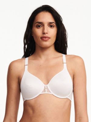 White Chantelle Monogram Smooth Lightweight Women T-Shirt Bra | CLQ758SB