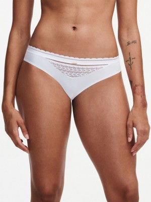 White Chantelle Monogram Women Bikini Bottoms | CKA8555US