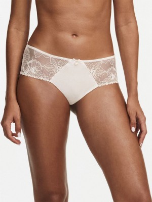 White Chantelle Orchids Women Hipster Panty | PZF7138YN