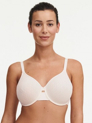 White Chantelle Smooth Lines Back Smoothing Minimizer Women Bras | VXG6520IM