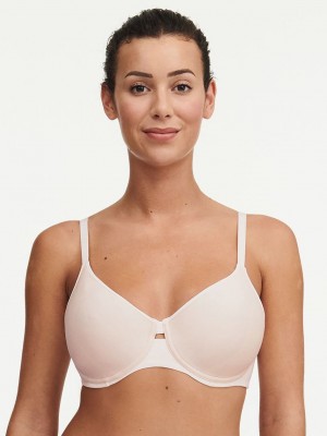 White Chantelle Smooth Lines Smoothing Minimizer Women T-Shirt Bra | AFE9533QR