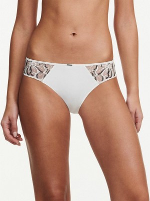 White Chocolate Chantelle Fleurs Women Bikini Bottoms | LYW8756EX