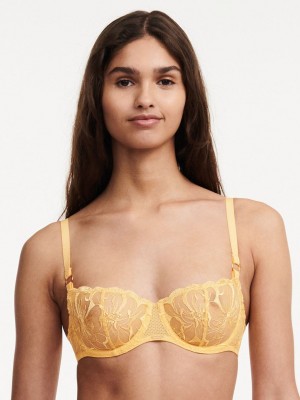 Yellow Chantelle Fleurs Demi Women Bras | RCC6533IV