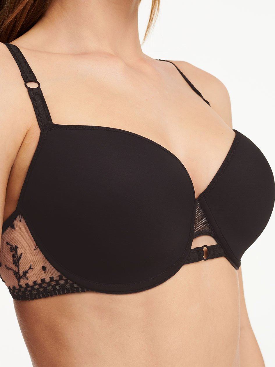 Beige Black Chantelle Suzy Demi Women T-Shirt Bra | PRM249TF