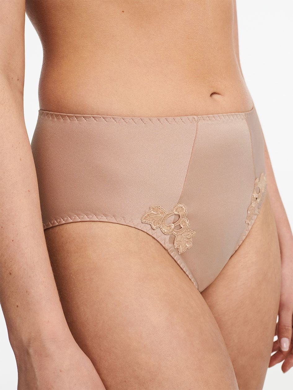 Beige Brown Chantelle Hedona Smoothing Full Women Briefs | UIE4760GF