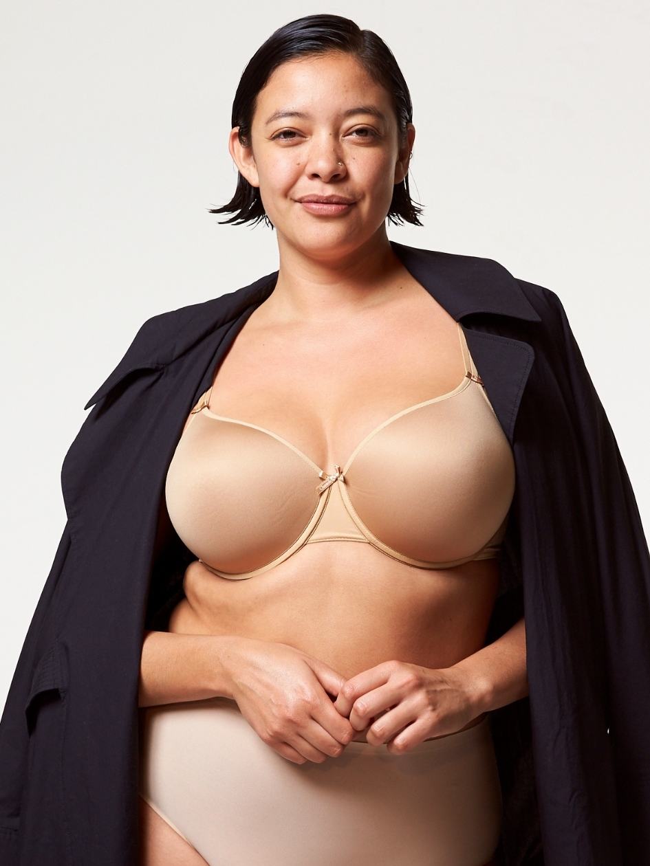 Beige Chantelle Basic Invisible Smooth Support Women T-Shirt Bra | QPE431PX