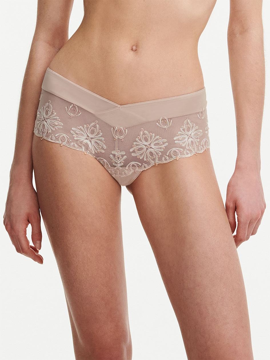 Beige Chantelle Champs Elysees Lace Women Hipster Panty | NCY7613ZB