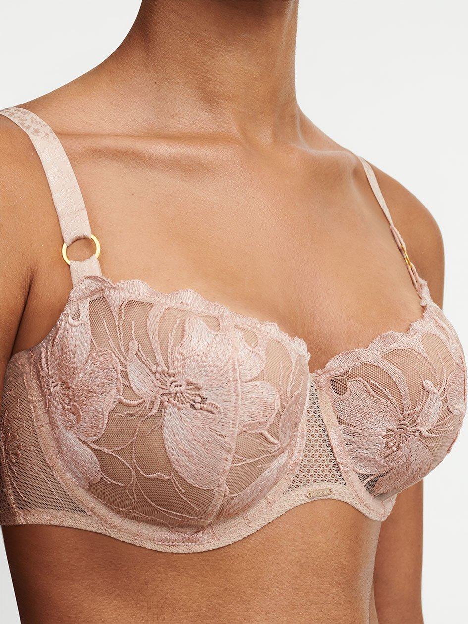 Beige Chantelle Fleurs Demi Women Bras | RZB6048LG