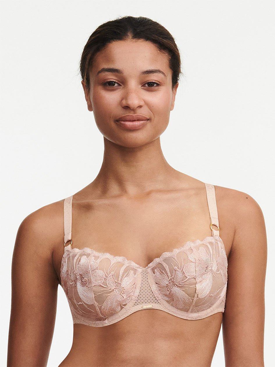 Beige Chantelle Fleurs Demi Women Bras | RZB6048LG