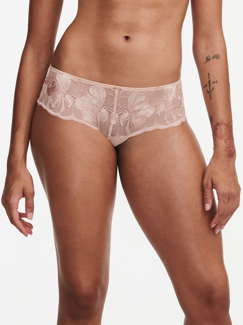 Beige Chantelle Fleurs Women Hipster Panty | SEK8916WD