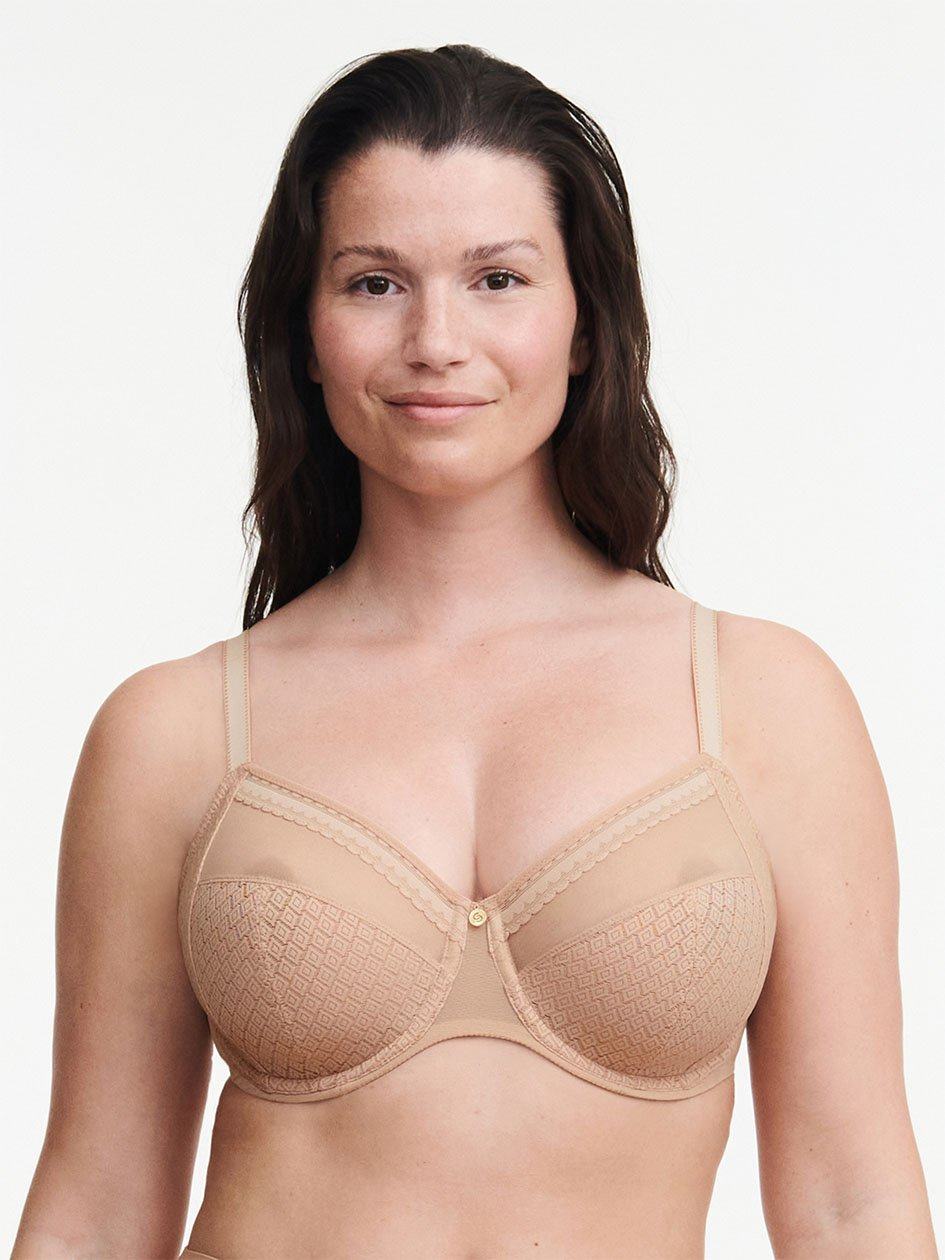 Beige Chantelle Lucie Lace Comfort Underwire Women Bras | IDO9537PW