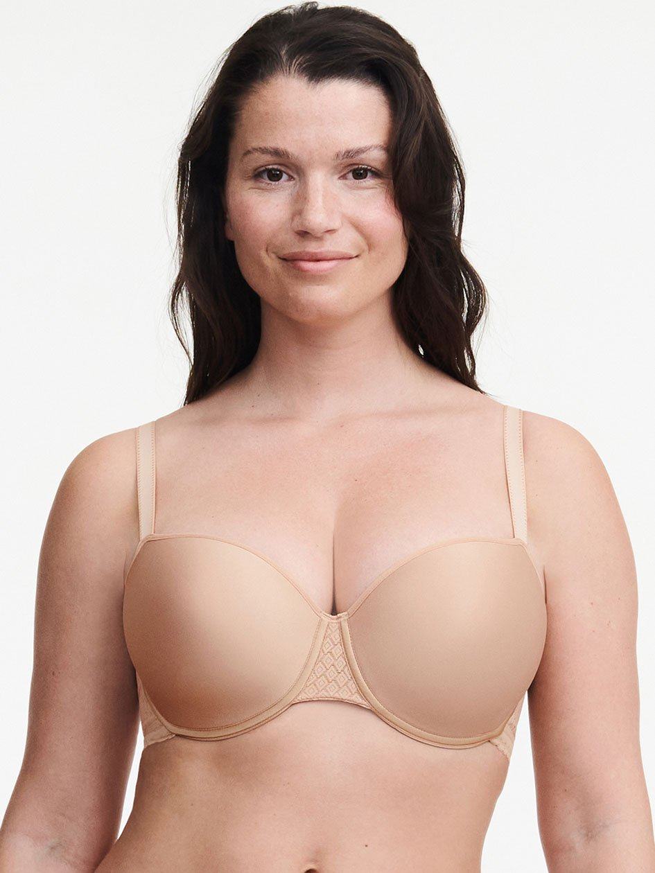 Beige Chantelle Lucie Lace Sexy Comfort Women T-Shirt Bra | WPT8767DF