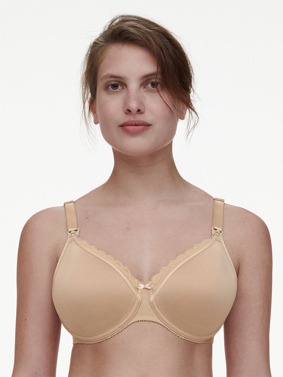 Beige Chantelle Merci Lightweight Nursing Women Bras | KSE6695BR