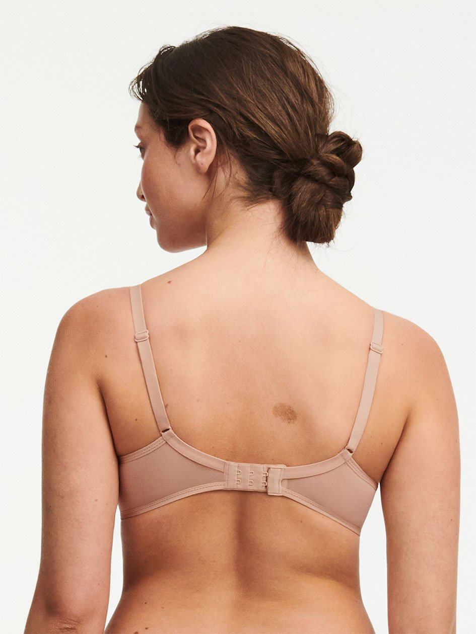 Beige Chantelle Ondine Lace Plunge Contour Women Bras | PQG4931PC