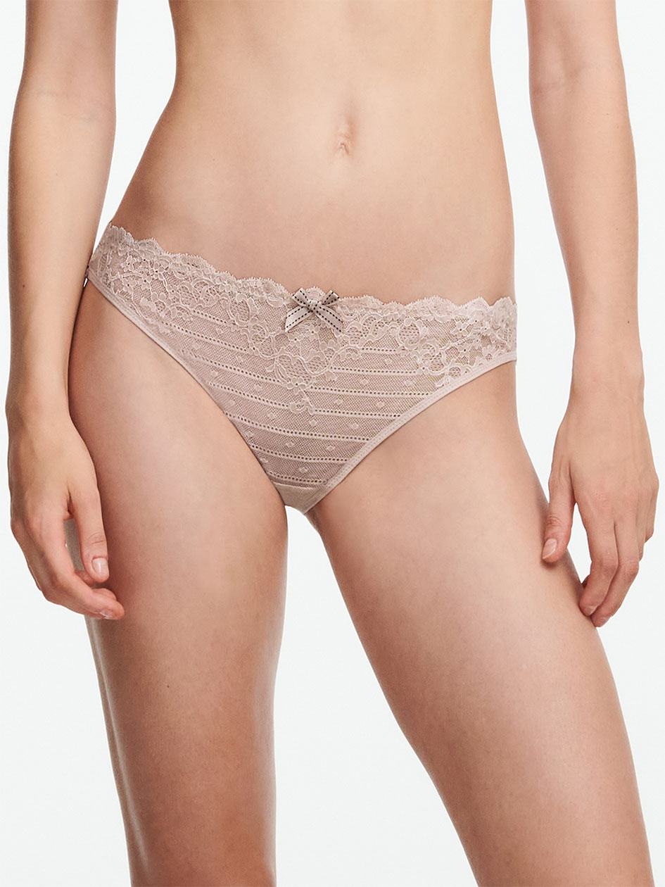 Beige Chantelle Rive Gauche Lace Women Bikini Panty | HMN7691KS