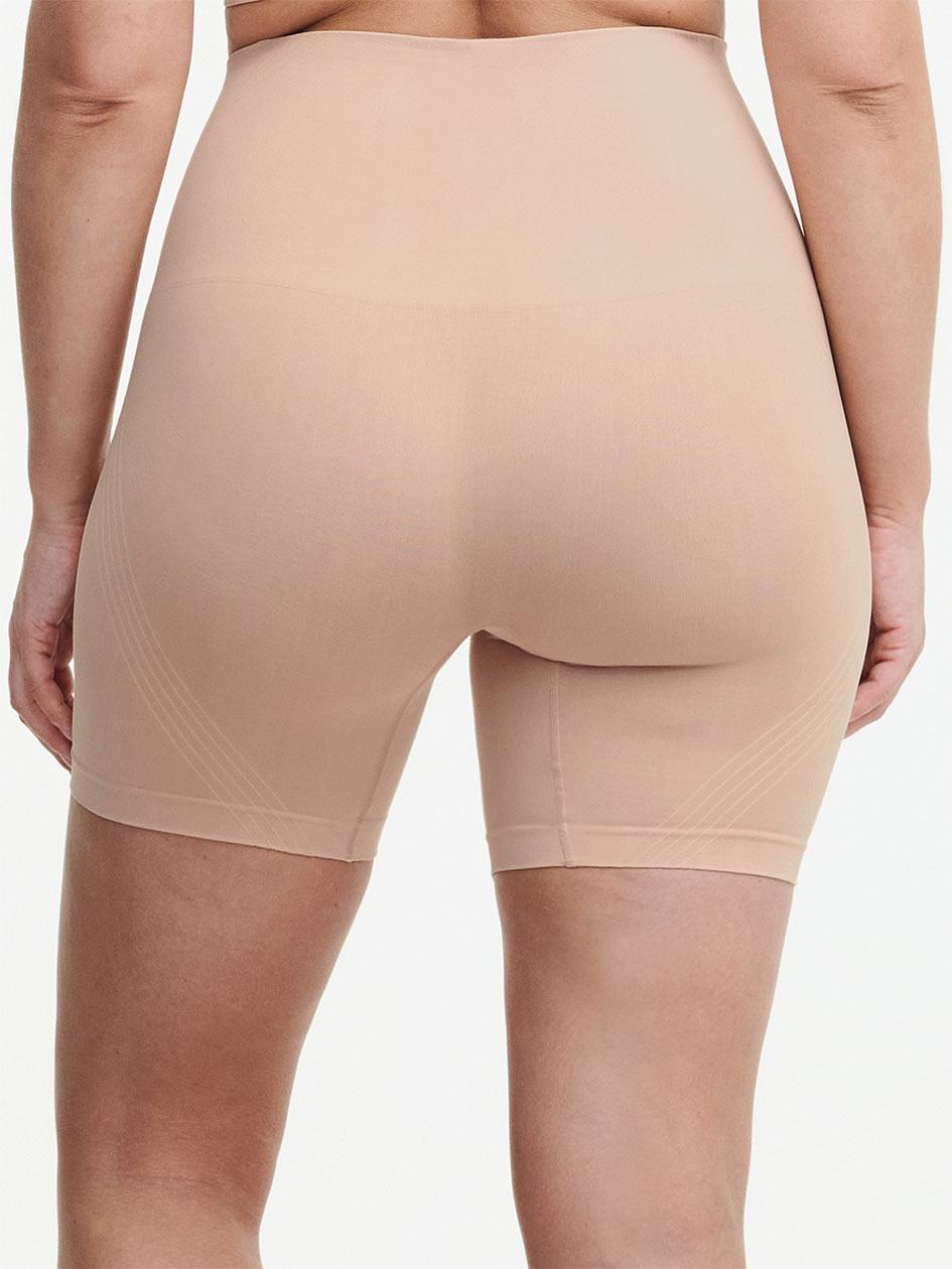 Beige Chantelle Smooth Comfort High Waist Mid-Thigh Light Shaping Women Shorts | YNV9471BK