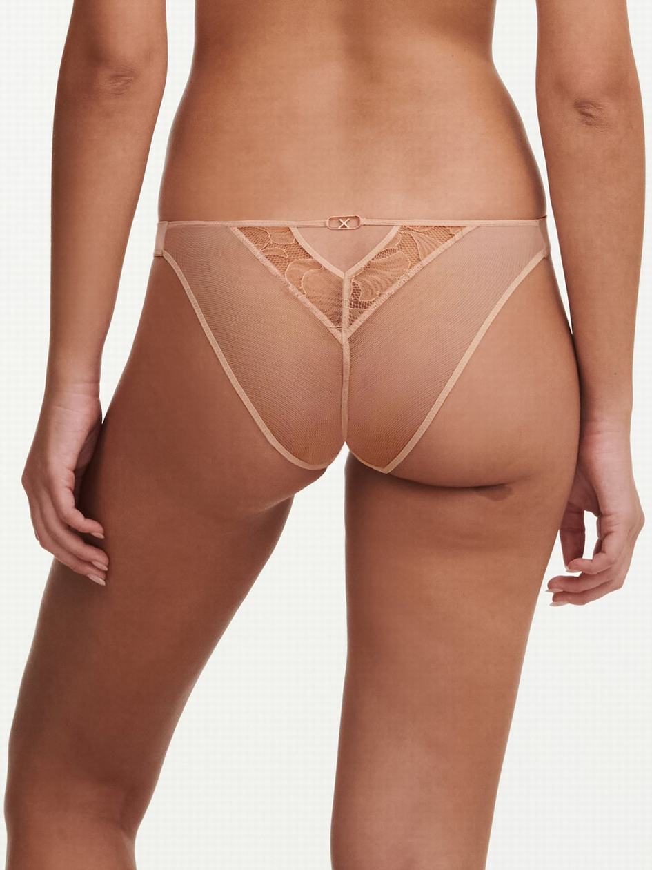 Beige Chantelle Xtravagant Lace Women Bikini Panty | DUR3496ST