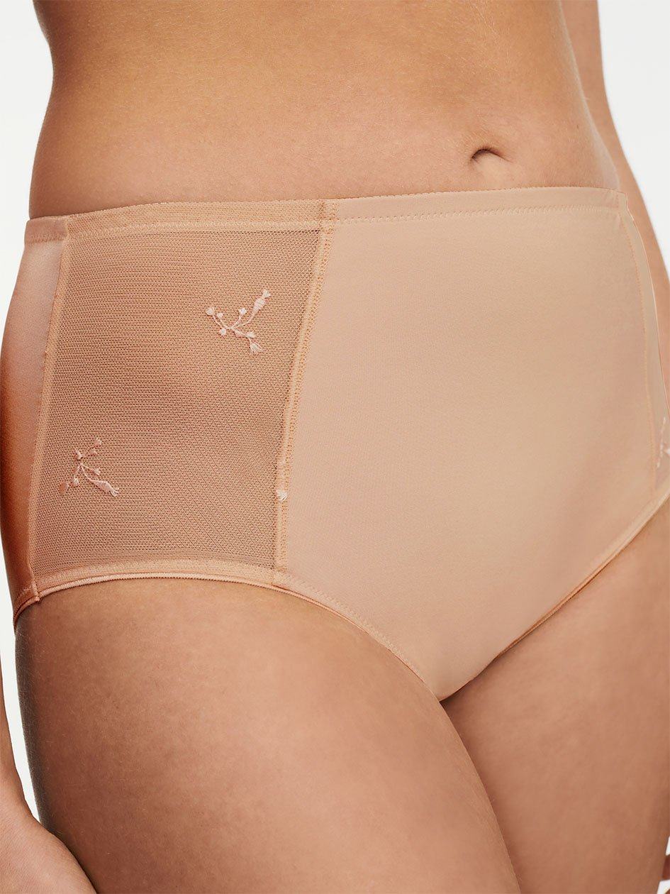 Beige Pink Chantelle Every Curve High Waist Women Briefs | KOW3419XI