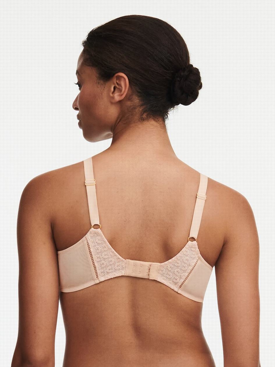 Beige Pink Chantelle Monogram Smooth Lightweight Women T-Shirt Bra | FWY5719LL