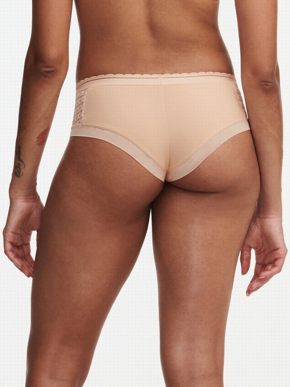 Beige Pink Chantelle Monogram Women Hipster Panty | RRZ4712EX