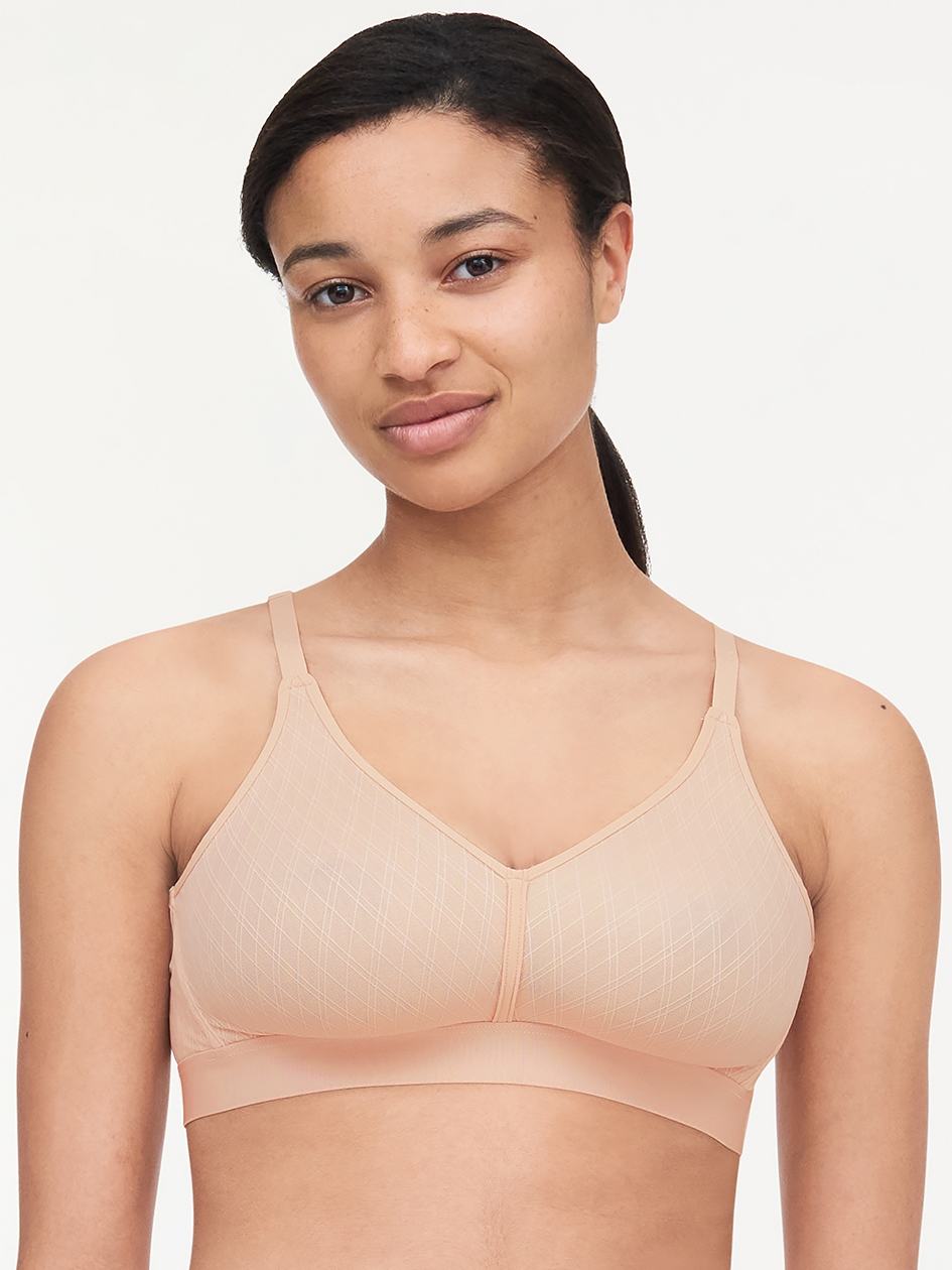 Beige Pink Chantelle Smooth Lines Back Smoothing Wireless Women Bras | ACF6173UV