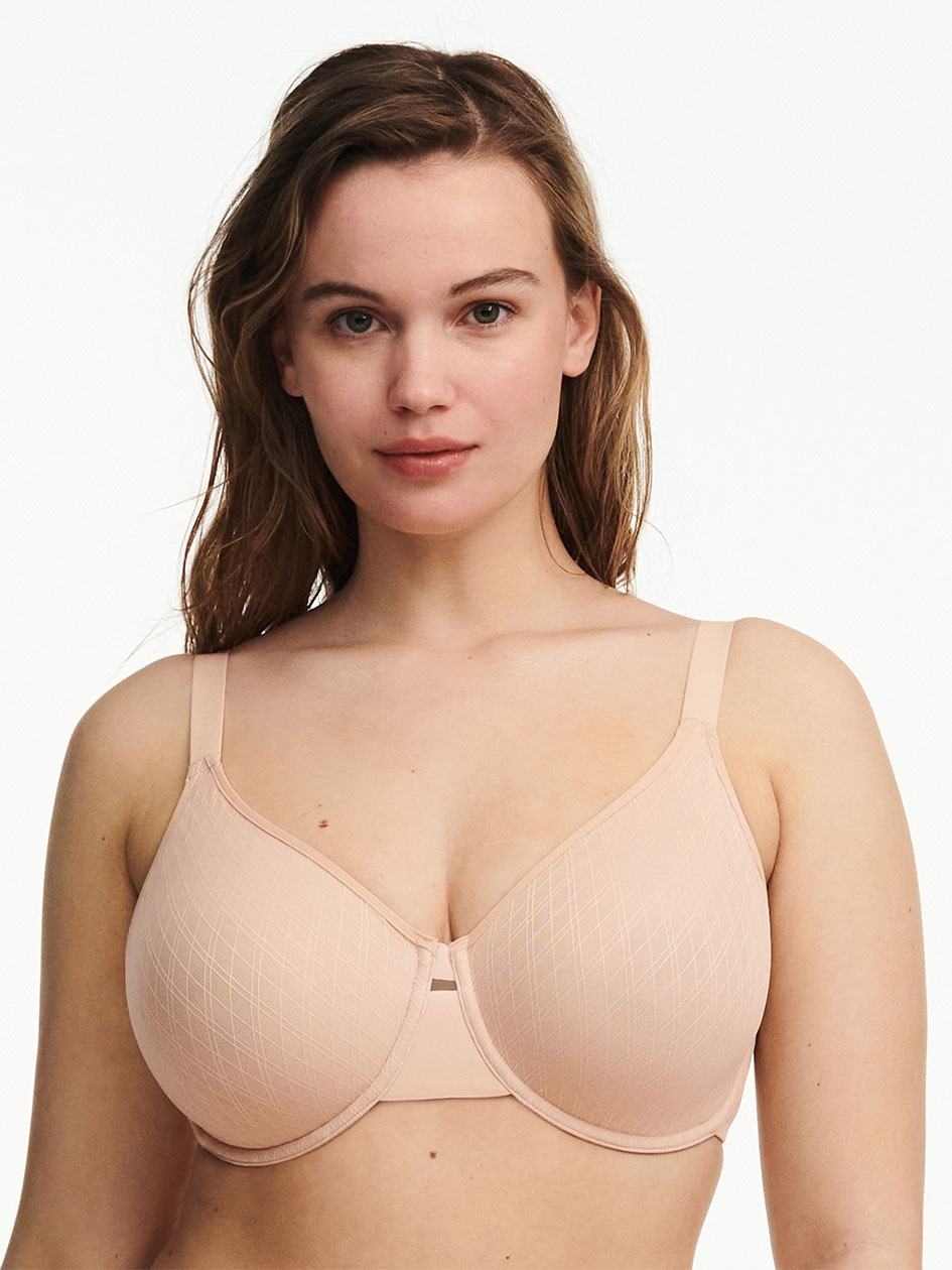 Beige Pink Chantelle Smooth Lines Back Smoothing Minimizer Women Bras | RUY558UM