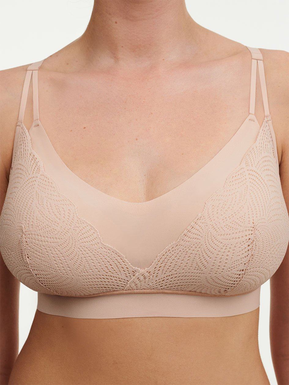 Beige Pink Chantelle SoftStretch Lace Women Bralettes | QEL962IP