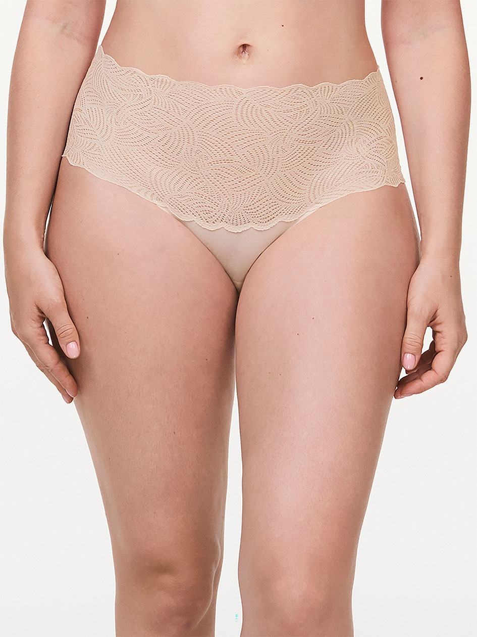 Beige Pink Chantelle SoftStretch Lace Women Briefs | AVV658TX