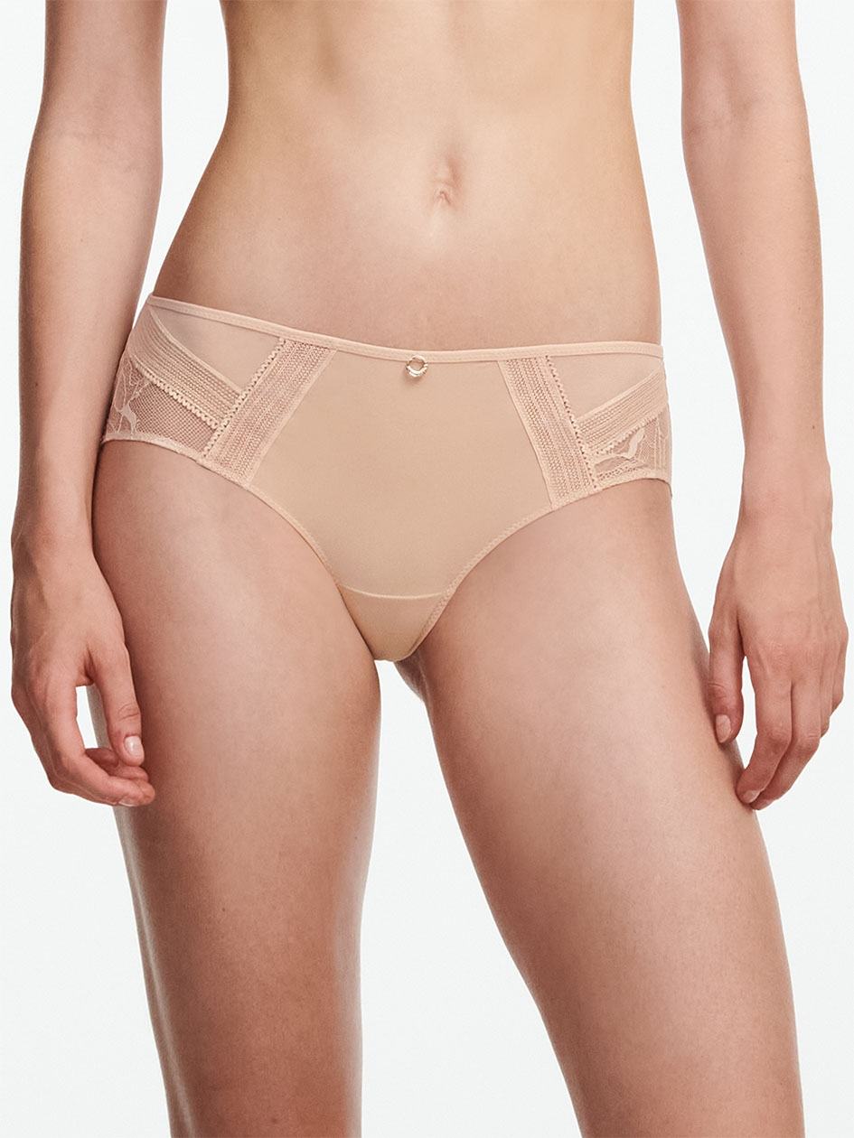 Beige Pink Chantelle True Lace Women Hipster Panty | AKX10043ID