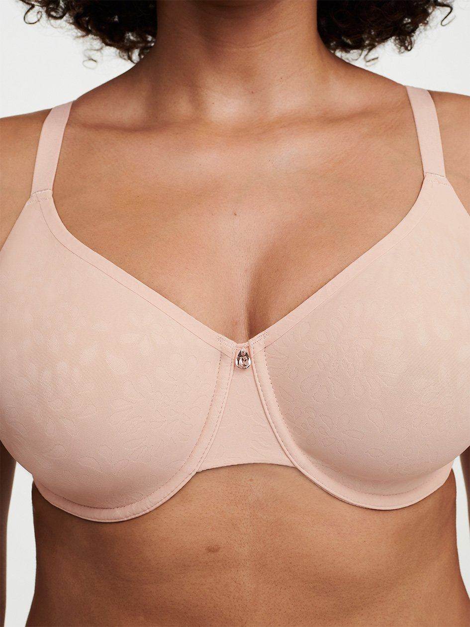 Beige Rose Chantelle Comfort Chic Back Shaping Minimizer Women Bras | IEW654SA